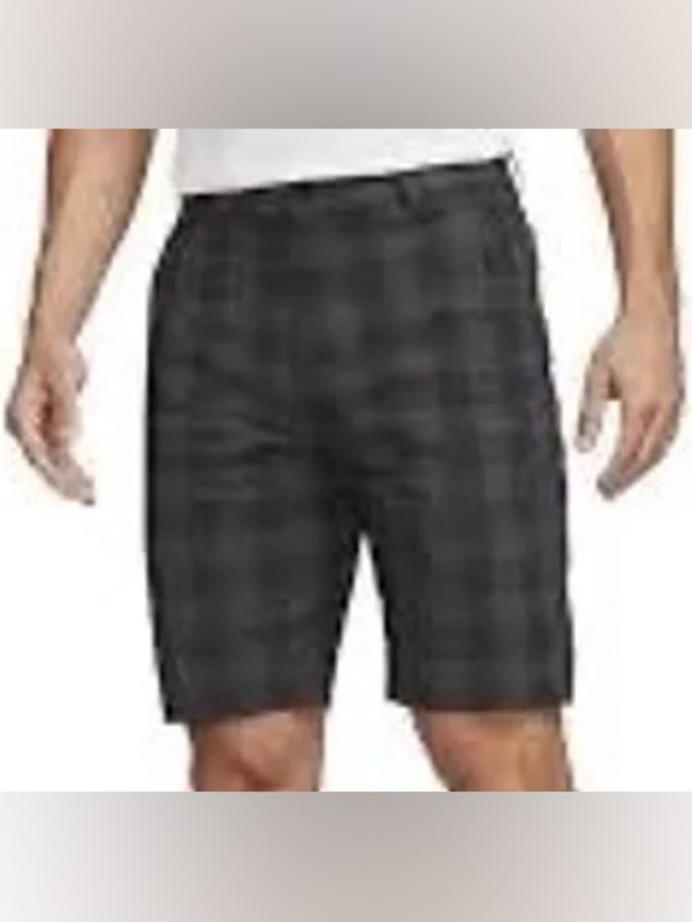 Nike Golf Tour Performance Dri-Fit Shorts  Gray Black Plaid Men’s 32
